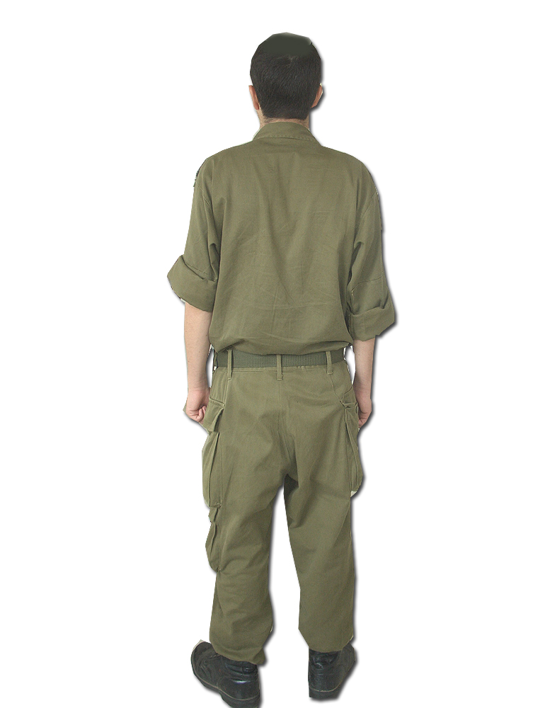 IDF Israeli Army Military 100% Cotton Fatigue Bet Combat Olive Green Shirt