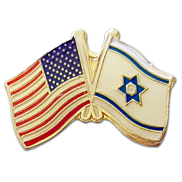Israeli and American Flags ensign Pin