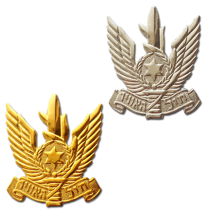 Israeli Army Military Air Force (IAF) and Space Arm 2 Beret Hat Badges Symbols Set