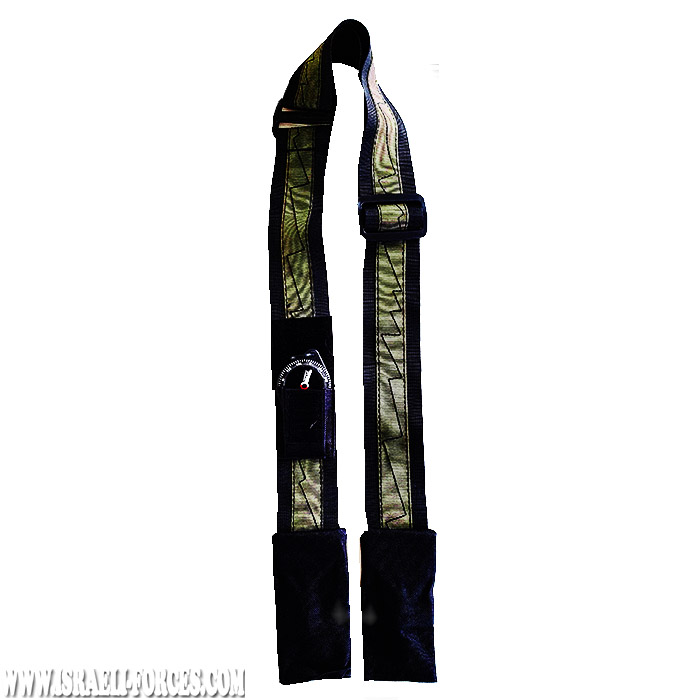 Black military weapon Sling with green stripe design