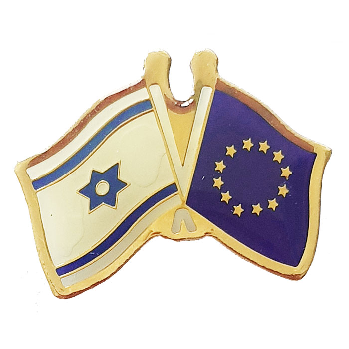 Israeli and  Europe  ensign Pin
