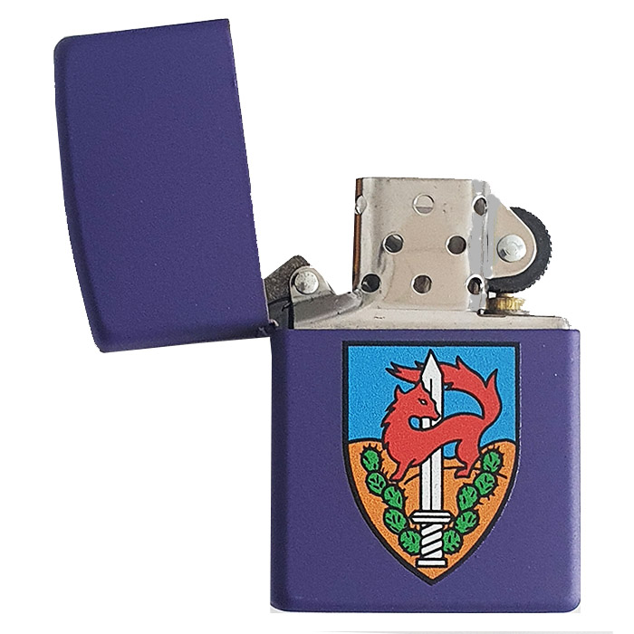 Classic Purple Matte 237 Zippo Lighter with Israeli IDF "Givati" Infantry Brigade symbol  