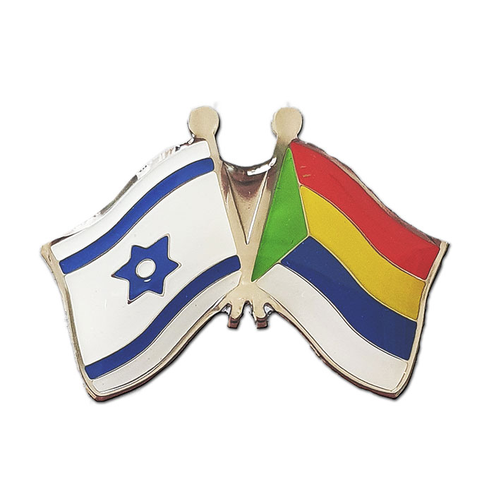 Israeli and The Druze community flags combined symbol Pin