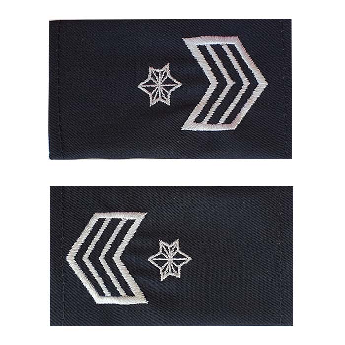 Police Rank- Senior Non-Commissioned Officer Blue White Labor Embroidered Uniform Rank
