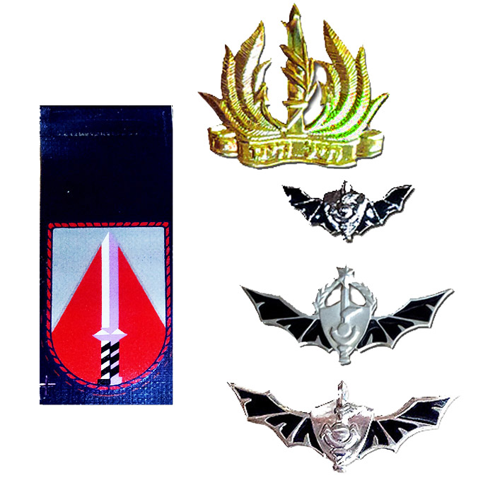 Israeli Navy military Naval Commando Shayetet 13 unit Warrior Symbols pins / tags.