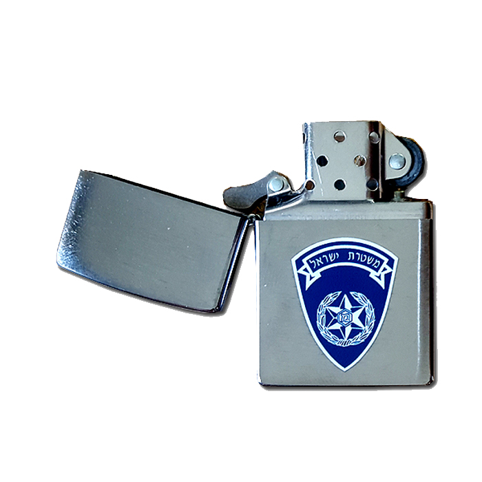ZIPPO Lighter 200 ISRAELI POLICE National Brushed Chrome security General Symbol