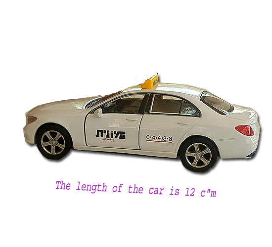 Israeli Taxis Cab Mercedes E Class Private Ride DieCast Toy Car 1:38 Pull Back