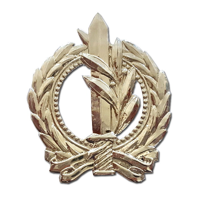 General Command Officers Hat Badge silvery
