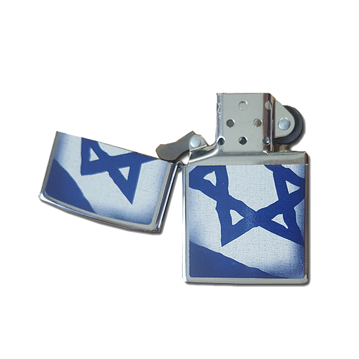 ZIPPO Lighter 260 Israel Flag Classic High Polish Chrome Shield Star David Print