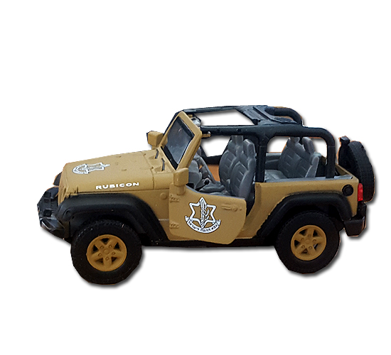 Israel Army IDF Jeep Wrangler Rubicon Diecast toy vehicles 1:38 Pull Back Replica.