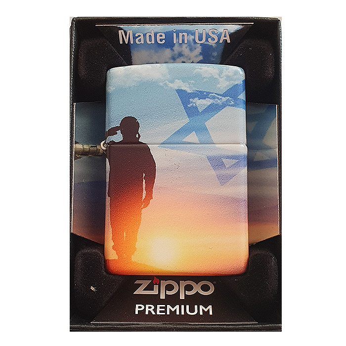 ZIPPO Lighter Classic 49352 ISRAEL SOLDIER SUNSET DESIGN Print